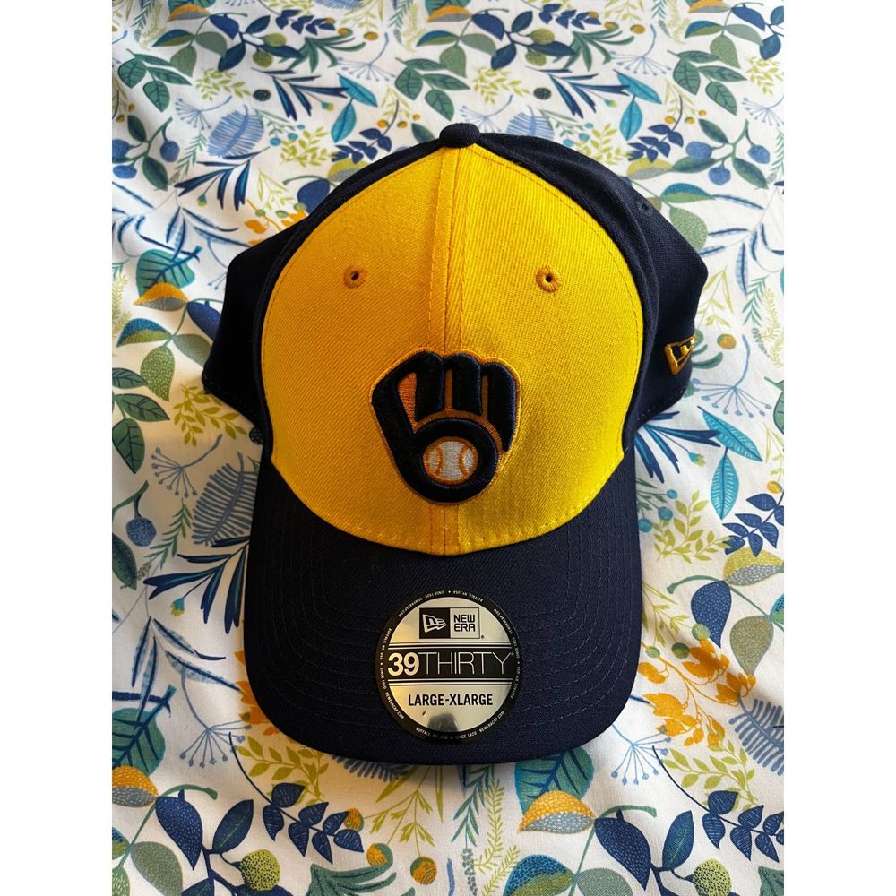 Milwaukee Brewers 39Thirty New Era Men's Baseball Hat Large X-Large NWT